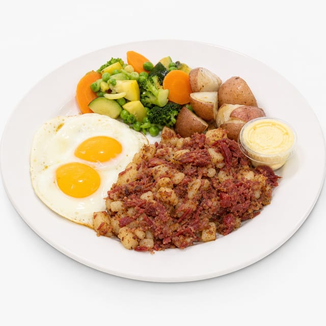 Corned Beef Hash & Eggs.