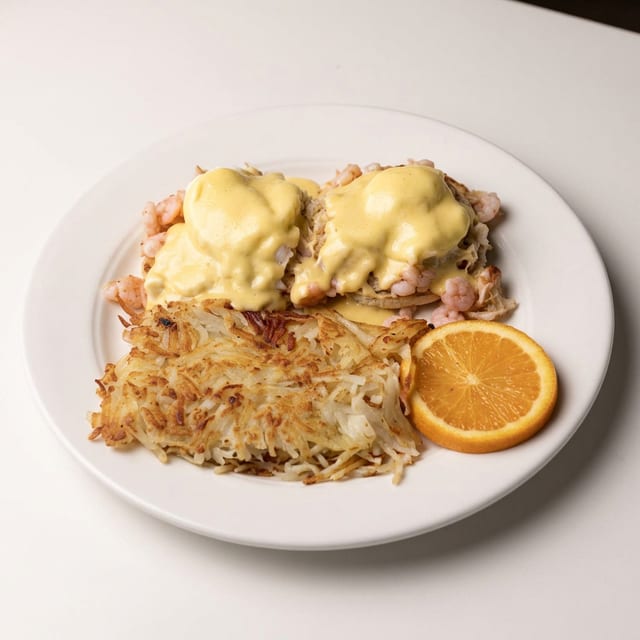 Seafood Benedict.